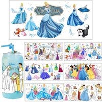 30 Style Dream Fairy Tale Princess UV Cartoon Party DIY Decals 3D transfers uvdtf tumbler seal stickers 16oz uv dtf cup wraps