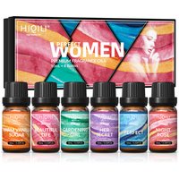 HIQILI Fragrance Oils Set-Women Theme | TOP 6 Gift Set Use for Aromatherapy,Diffuser,Humidifier,Candles | Car,Home,hotel,Travel