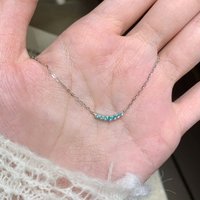 Paraiba Smile Necklace for Women Minimalist Versatile Jewelry Best Gift Choice