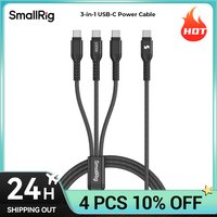 SmallRig 3-in-1 USB-C Power Cable Can Power 3 USB-C Devices 100W Fast Charging Universal Cable for Cameras Phones 5079