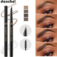 Dual-Use Waterproof Brow Pencil & Gel Sweat Resistant Long Lasting Eyebrow Makeup Natural Finish Smudge Proof Eyebrow Cosmetic