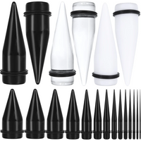 2pcs Ear Tapers Tunnels and Plugs Earrings Piercing Ear Dilations Stretcher Marks for Tunnels Piercing Jewelry 1.6-16mm