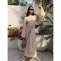Muslim Women Middle East Casual Dubai Abaya Long Dress Modest Solid Ramadan Kaftan prayer Robe Femme musulmane Islamic Clothing