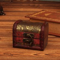 Chinese Style Vintage Wooden Jewelry Box With Lock Trinket Packing Box For Ring Brooch Bracelets Earrings Ear Studs Storage Box