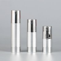 15/30/50ml Silver Lotion Bottle Empty Vacuum Pump Bottles Portable Facial Cream Airless Bottle Cosmetics Spray Refillable Bottle image 4