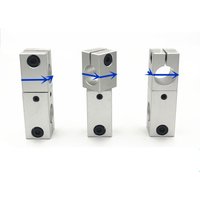 1pcs Aluminum Support Bracket 360 Coupling Clip Rotary Angle Adjustable Same Diameter Variant Diameter inner diameter 8-25mm