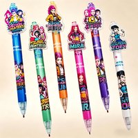 Press Type Cute Cartoon Patch Gel Pen 0.5mm Black Quick Drying Smooth Writing School Office Stationery Back to School Gifts