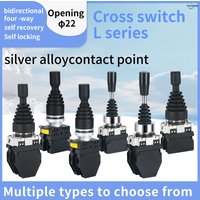 1 Stück 22mm Joystick-Schalter Momentan/Selbstverriegelnd 4 Positionen 4NO/2 Positionen 2NO Federzurückkehr Wobble Stick Kreuzschalter