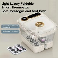 Automatic Foot Spa Bath Massager with Screen Touch Controller Warm Heated Electric Roller for Feet Washing Fatigue Relief Gift