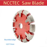 Rounded Edges NCCTEC 5'' Diamond Tuck Point Saw Blade for Floor Heating Tubes 125mm Concrete Floor Grooving Cutting Crack Chaser