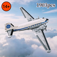 Classic Air Vehicle Building Bricks Hand Assembled Retro Plane Model Bricks Household Decor Ornament Toys Birthday Gifts