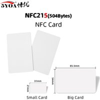 5YOA 10/50/100pcs NFC Ntag215 Card 13.56MHz 215 RFID Ultralight mini Cards PVC NFC215 TagMo Waterproof NFC Phone 504 bytes