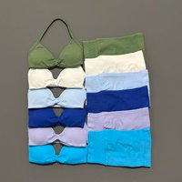 2 Piece Sports Gym Set Strappy Bra Yoga Underwear Short Sport Leggings Bicycle Running Sportswear Woman Seamless Yoga Set image 4
