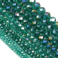 3/4/6/8/10mm Green AB Austrian Crystal Glass Flat Round Spacer Beads For Jewelry Making DIY Bracelets Necklaces Accessories