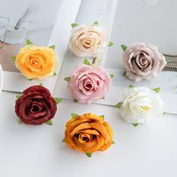 15/30pcs Artificial Flowers Heads Indoor Party Yard Graduation Wedding DIY Decorative Gifts Making Scrapbook Headwear Wall Decor