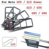 SIM Card Tray chip slot drawer Holder Adapter Accessories For Moto G05 G15 Power G56 G85 G96 (Dual Card)