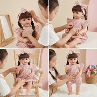 NPK 22inch Lifelike Vinyl Reborn Girl Doll with 3D Skin Visible Veins Full Body Wig Included Ideal Gift for Children