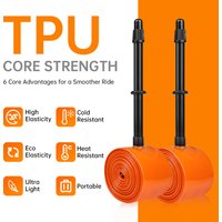 Ultralight Bike Inner Tube 700x23 25 28 30 32C Puncture-Resistant Road Bicycle TPU Material Tire 45 65 85mm Length French Valve