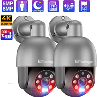 Techage 5MP 8MP POE PTZ Überwachungskamera 4K HD POE IP Kit Zwei-Wege-Audio Gesichtserkennung H.265 Metall Outdoor Video CCTV Sicherheit