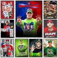 Wrestler J-John C-Cena Poster Modern Waterproof HD Wall Art Decal Self-Adhesive Aesthetic Decor For Home Living Room