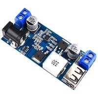 DC-DC 24V/12V To 5V 5A Step-down Charging Module Adjustable Buck Step Down Converter Module USB Voltage Regulator for Phone