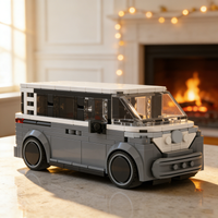 353pcs MOC City Champions Volkswagen ID BUZZ Dark Bluish Grey Model Building Blocks Toys Christmas Gift Architecture Brick Kids