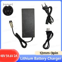 Chargeur de batterie au lithium 48V 54.6V 2A avec connecteur 12mm-3pin pour Kugoo M4/M4 Pro, Smartgyro Speedway, Urbetter, Hitway H5/H5 Pro