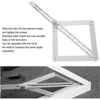 Goniometer Ruler Multifunctional Diagonal Ceiling Profiler 4‑Fold Corner Angle Finder Woodworking Ruler Corner Angle Finder