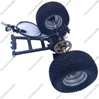 6 Inch Rear Axle Assembly for Motorcycle Trike Quad Conversion Kit, Drift Bike Go Kart ATV UTV Parts