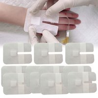 100pcs 6cm*8cm IV Cannula Fixed Dressing Film U Type Self Adhesive Wound Dressing Spunlace Dressing Sterile Non Woven