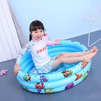 Y4QA 1 Set Baby Infants Inflatable Swimming Pool Kids Round Safety Swim Pool Foldable