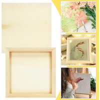 Unfinished Square Wood Panels,20x20cm/8x8" Blank Wooden Canvas Cradled Painting Panel Boards for Craft,Drawing,Wood Burning