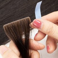 Doczepiane włosy na taśmie, naturalne włosy ludzkie, niewidoczne doczepy na taśmie, kolor 1B naturalny, bezszwowe doczepy PU na taśmie, 10 sztuk/opakowanie