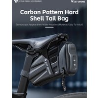 WEST BIKING Bicycle Saddle Bag 1.8L EVA Hard Shell Waterproof Bike Bags MTB Road Bike Tool Pouch Saddle Bag Bike Accessories