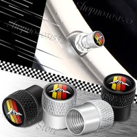 4Pcs Three-color Emblem Car Wheel Tire Valve Caps Tyre Stem Airdust Waterproof Covers For Toyota 4Runner Highlande Tacoma Rav4