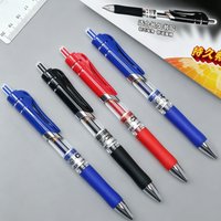 M&G Push-type Gel Pen 0.5 mm Black/Blue/Red Ink Quick-drying Ink Soft Rubber Grip Refillable Student and Office Supplies