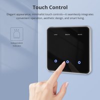 Zemismart Zigbee DIY Name Switch EU All Black Touch Panel Smart Display Screen Light Switch Work with Tuya Smart Life App