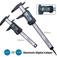 150mm 100mm Electronic Digital Caliper Carbon Fiber Dial Vernier Caliper Gauge Micrometer Measuring Tool with LCD Display