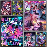 Anime H-Helluva Boss Poster Removable Wall Sticker Mural for Living Room – Art Poster Home Decoration Decal