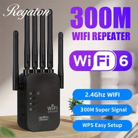High Gain 300M WiFi Signal Booster 2.4GHz Wireless Repeater Portable Network Extender Easy Configuration For Indoor Home