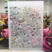 A4 29cm Annual Ring Texture DIY Layering Stencils Wall Painting Scrapbook Coloring Embossing Album Decorative Template