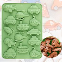 Silicone Candy Molds in the Shape of Cars, Airplanes, and Other Vehicles, Chocolate Molds, Cake Decorations, DIY Baking Molds
