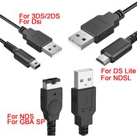 USB Charger Cable For Nintendo S Lite DSL NDSL Data Charging Power Cable Cord For NDSi 3DS New 3DS XL LL New 2DS XL NDS GBA SP