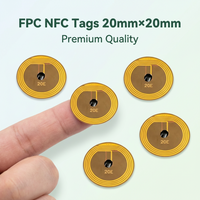 NXP Ntag213 144Kybet RFID 13.56MHz NFC Micro Small Size 20mm Programmable Chip FPC Tag Label/Sticker for Electronic Components