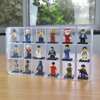 18 Grid Acrylic Display Box For Lego Figures Storage,Clear Acrylic Display Stand For Figurine Blindbox For Hand Display Case