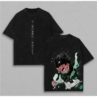 Rock Lee T Shirt Eight Gates Naruto Vintage Acid Wash Streetwear Oversized Retro Anime Graphic Men Tees Cotton Clothing Top