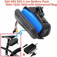 AliExpress Aleaivy 60V 52V 48V 36V Waterproof Battery Pack, 6Ah 8Ah 10Ah 12Ah 18Ah Lithium Battery for Bicycle 250W-1000W, Includes Charger