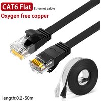 0.2m to 30m Cable CAT6 Flat Ethernet Cable RJ45 Patch LAN CAT 6 Oxygen free copper gigabit Network Cable for PC Router Laptop