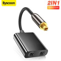 2 In 1 Toslink Male to Female SPDIF Optical Audio Splitter Fiber Cable Converter Gold Plated Connector For PS5 PCPlayer HDTV DVD