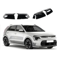 Car Rearview Side Mirror Cover Fit For Kia Niro 2022 2023 2024 2025 Wing Cap Rear View Case Trim Carbon Fiber